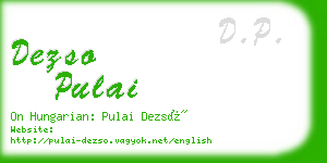 dezso pulai business card